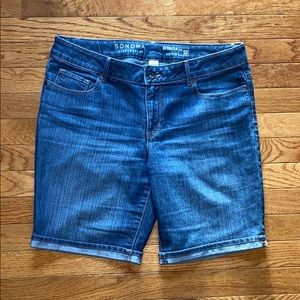 Denim Bermuda shorts